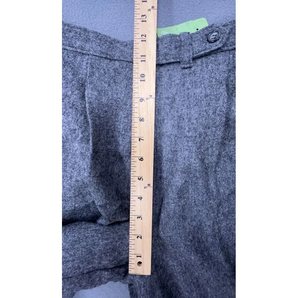 Vtg Abernathy Sport Wool‎ Pants Women 12 Gray Pleats Pockets Slacks Never Worn